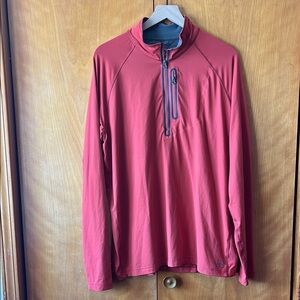 REI Quarter-Zip Pullover Men’s XL Rusty Orange Quarter Zip Pullover